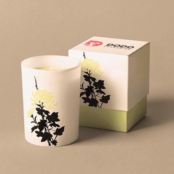 چاپ گل روی بسته بندی شمع